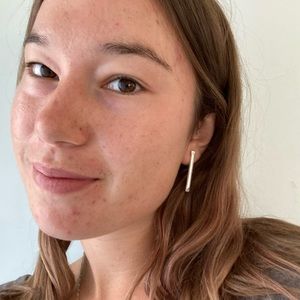 Hammered silver earrings